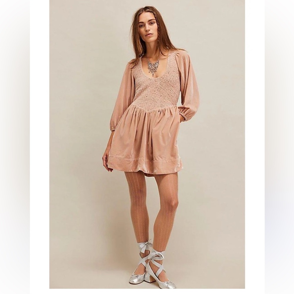 Free People Farrier Velvet Mini Dress